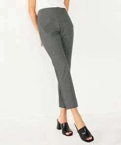 Petite Nine West Side Zip High-Waisted Skinny Ankle Pants Grey Tan Plaid -Nine West Shop unnamed file 1823
