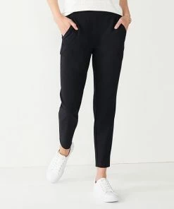 Women's Nine West Petite Relaxed Cropped Pants Mineral Black -Nine West Shop unnamed file 1832