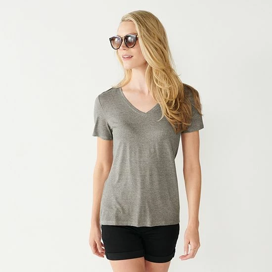 Women's Nine West Essential V-Neck Tee Sicily Tomato 8 Women's Nine West Essential V-Neck Tee Sicily Tomato - Image 8