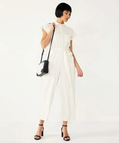 Women's Nine West Utility Jumpsuit Camelot Beige