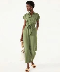 Women's Nine West Utility Jumpsuit Camelot Beige -Nine West Shop unnamed file 1873