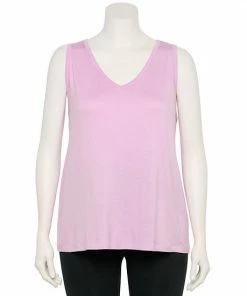 Plus Size Nine West Essential Easy V-Neck Tank Sage Camo -Nine West Shop unnamed file 1882