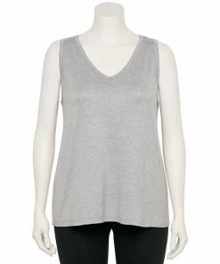 Plus Size Nine West Essential Easy V-Neck Tank Sage Camo -Nine West Shop unnamed file 1883