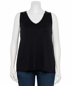 Plus Size Nine West Essential Easy V-Neck Tank Sage Camo -Nine West Shop unnamed file 1886