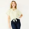 Women's Nine West Knot Front Dolman Sleeve Top Sicily Tomato