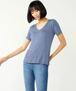 Women's Nine West Essential V-Neck Tee Sicily Tomato 38 Women's Nine West Essential V-Neck Tee Sicily Tomato -Nine West Shop unnamed file 197