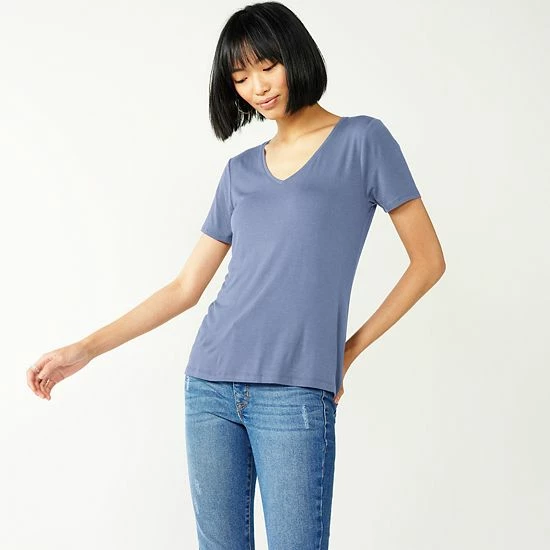 Women's Nine West Essential V-Neck Tee Sicily Tomato 19 Women's Nine West Essential V-Neck Tee Sicily Tomato - Image 19