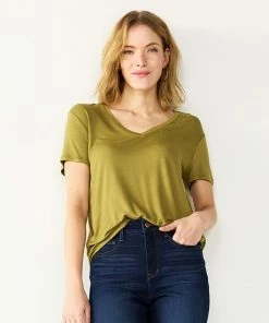 Women's Nine West Essential V-Neck Tee Sicily Tomato 39 Women's Nine West Essential V-Neck Tee Sicily Tomato -Nine West Shop unnamed file 198