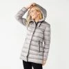 Women's Nine West Hooded Puffer Coat Deep Olive