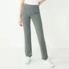 Petite Nine West Mid Rise Tummy Control Ponte Bootcut Pants Charcoal Herringbone