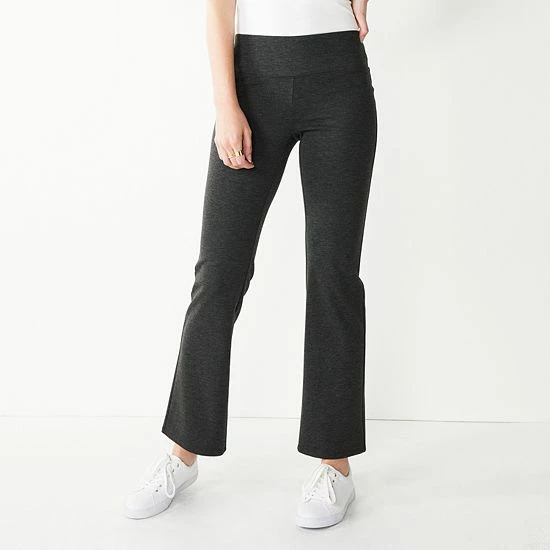 Petite Nine West Mid Rise Tummy Control Ponte Bootcut Pants Charcoal Herringbone 6 Petite Nine West Mid Rise Tummy Control Ponte Bootcut Pants Charcoal Herringbone - Image 6