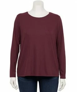 Plus Size Nine West Long Sleeve Crewneck Top Blue Animal -Nine West Shop unnamed file 2009