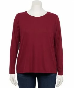 Plus Size Nine West Long Sleeve Crewneck Top Blue Animal -Nine West Shop unnamed file 2010