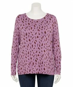 Plus Size Nine West Long Sleeve Crewneck Top Blue Animal -Nine West Shop unnamed file 2015