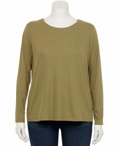 Plus Size Nine West Long Sleeve Crewneck Top Blue Animal -Nine West Shop unnamed file 2017
