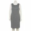 Plus Size Nine West Ribbed Crewneck Midi Dress Sander Sage