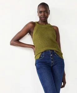 Women's Nine West High-Neck Cutaway Sweater Tank Sergio Olive -Nine West Shop unnamed file 2073