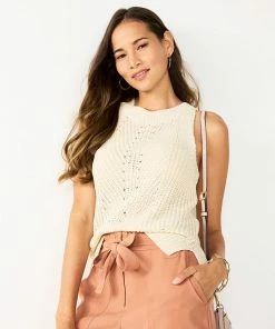 Women's Nine West High-Neck Cutaway Sweater Tank Sergio Olive -Nine West Shop unnamed file 2075