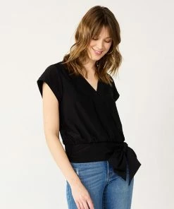 Women's Nine West Tie Waist Wrap Top Sicily Tomato -Nine West Shop unnamed file 2129