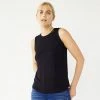 Petite Nine West Essential High Neck Tank Night Tide