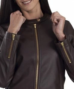 Women's Nine West Café Faux-Leather Racer Jacket Black -Nine West Shop unnamed file 2191