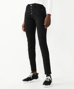 Petite Nine West Slimming Button-Fly Ankle Jeans Super Light Wash