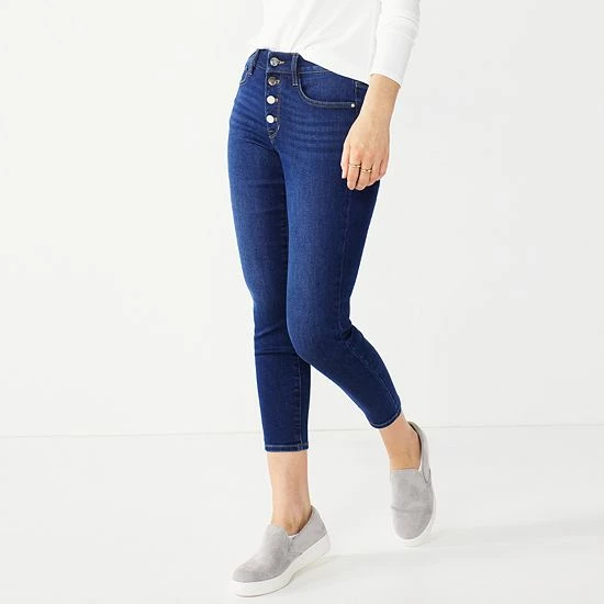 Petite Nine West Slimming Button-Fly Ankle Jeans Super Light Wash 2 Petite Nine West Slimming Button-Fly Ankle Jeans Super Light Wash - Image 2