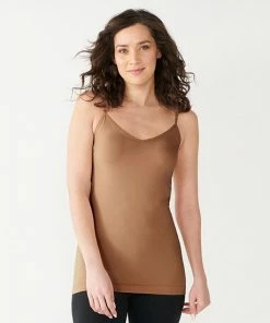 Petite Nine West Essential Seamless Reversible Cami Golden Honey
