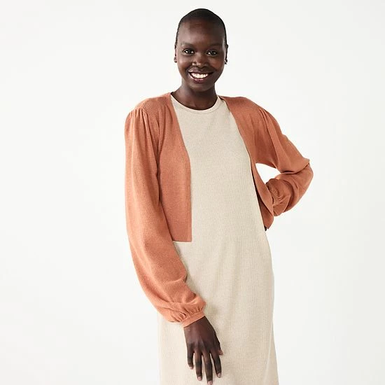 Women's Nine West Balloon Sleeve Open Front Cardigan Daisy Dew 1 Women's Nine West Balloon Sleeve Open Front Cardigan Daisy Dew