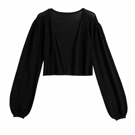 Women's Nine West Balloon Sleeve Open Front Cardigan Daisy Dew 3 Women's Nine West Balloon Sleeve Open Front Cardigan Daisy Dew - Image 3