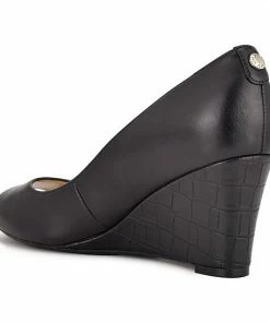 Nine West Cape 9x9 Women's Leather Wedge Heels Black 10 Nine West Cape 9x9 Women's Leather Wedge Heels Black -Nine West Shop unnamed file 2234