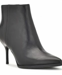 Nine West Jacks 9x9 Women's Leather Ankle Boots Cream Leather