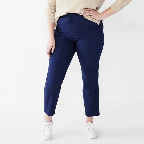 Plus Size Nine West Slim-Cut Ankle Pants Darkest Hour Gray 1 Plus Size Nine West Slim-Cut Ankle Pants Darkest Hour Gray