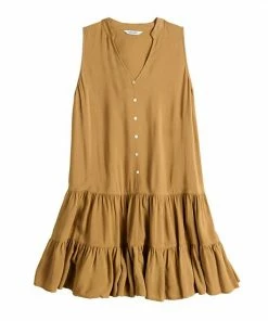 Women's Nine West Button-Front Tiered Drop-Waist Dress Cheetah Ditsy -Nine West Shop unnamed file 2303