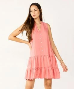 Women's Nine West Button-Front Tiered Drop-Waist Dress Cheetah Ditsy -Nine West Shop unnamed file 2306