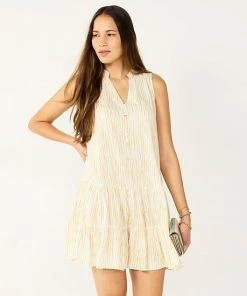 Women's Nine West Button-Front Tiered Drop-Waist Dress Cheetah Ditsy -Nine West Shop unnamed file 2307