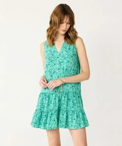 Women's Nine West Button-Front Tiered Drop-Waist Dress Cheetah Ditsy -Nine West Shop unnamed file 2308