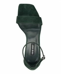 Nine West Marrie Women's Suede Dress Sandals Hunter Green Suede -Nine West Shop unnamed file 2330
