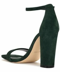 Nine West Marrie Women's Suede Dress Sandals Hunter Green Suede -Nine West Shop unnamed file 2331