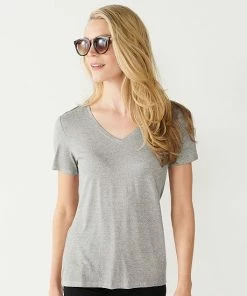 Petite Nine West Essential Short Sleeve V-Neck Tee Yellow Stripe 27 Petite Nine West Essential Short Sleeve V-Neck Tee Yellow Stripe -Nine West Shop unnamed file 2362