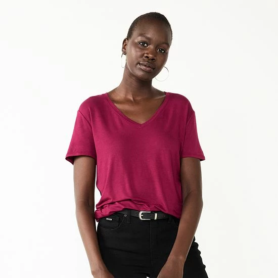 Petite Nine West Essential Short Sleeve V-Neck Tee Yellow Stripe 11 Petite Nine West Essential Short Sleeve V-Neck Tee Yellow Stripe - Image 11