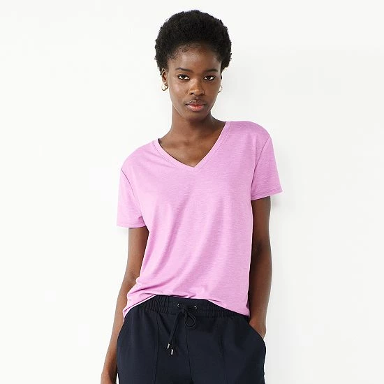 Petite Nine West Essential Short Sleeve V-Neck Tee Yellow Stripe 15 Petite Nine West Essential Short Sleeve V-Neck Tee Yellow Stripe - Image 15