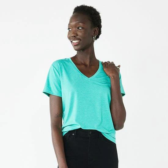 Petite Nine West Essential Short Sleeve V-Neck Tee Yellow Stripe 19 Petite Nine West Essential Short Sleeve V-Neck Tee Yellow Stripe - Image 19