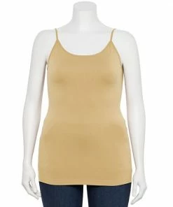 Plus Size Nine West Essential Seamless Reversible Cami Salted Caramel -Nine West Shop unnamed file 2388