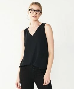 Women's Nine West V-Neck Tank Orange Zebra