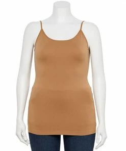 Plus Size Nine West Essential Seamless Reversible Cami Salted Caramel -Nine West Shop unnamed file 2391