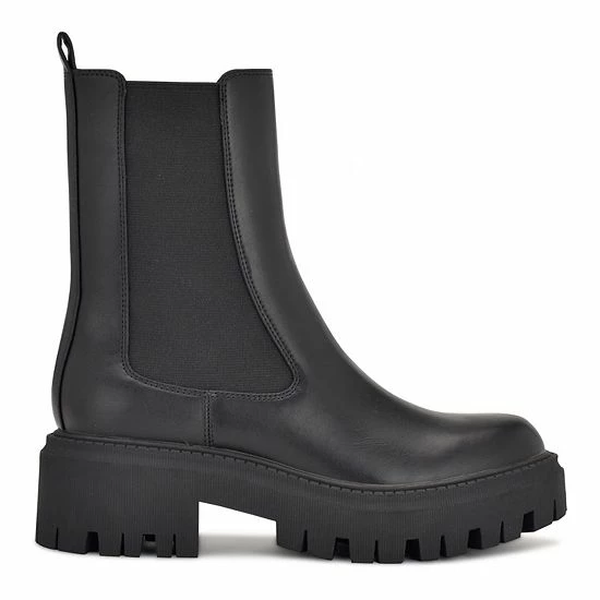 Nine West Rives Women's Chelsea Boots Cream Black 2 Nine West Rives Women's Chelsea Boots Cream Black - Image 2