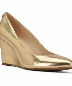 Nine West Cal 9x9 Women's Leather Wedge Heels