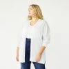 Plus Size Nine West Essential Boxy Cardigan Sweater Ana Pink