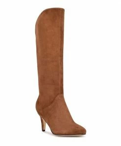Nine West Buyah Women's Suede Knee-High Boots Olive Suede